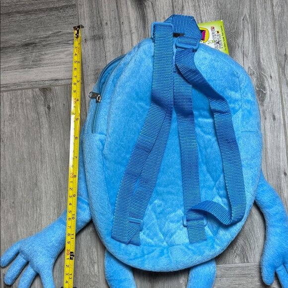 Blue Plush Monster Backpack - Picture 5 of 6